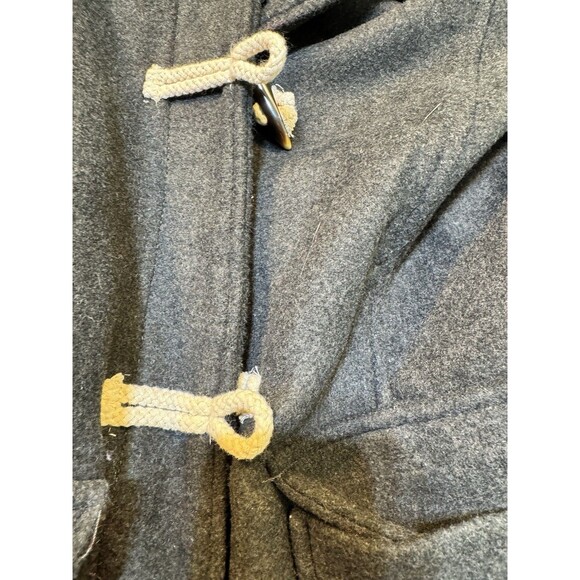 Thread & Supply Womens Black woven Duffle Coat with flannel linging size XL - Picture 5 of 10